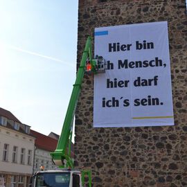 Plakataufhängen